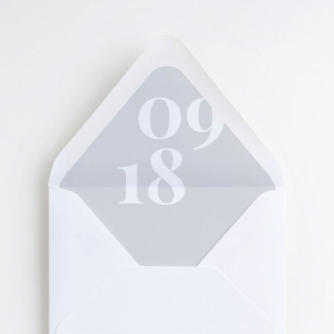 Bold Watermark Wedding Envelope Liners - Gray