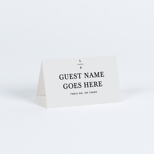 Harmonious Union Wedding Name Cards & Place Cards - Gray