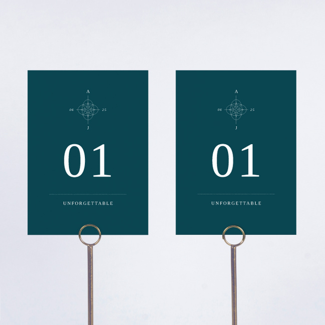 Guiding Love Wedding Table Cards - Green