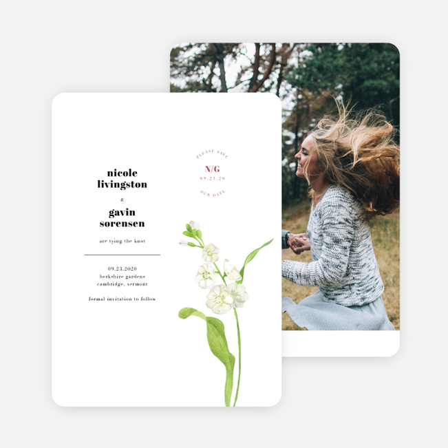 Wine Country Save the Date Cards - White