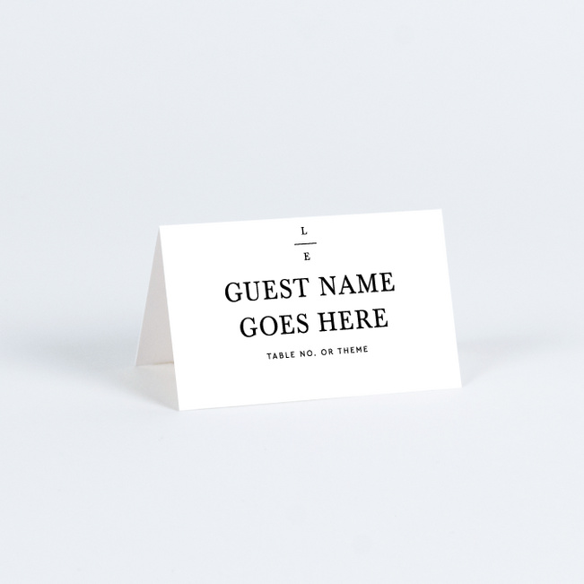 Harmonious Union Wedding Name Cards & Place Cards - White