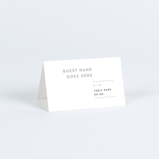 Perfectly Balanced Wedding Name Cards & Place Cards - Blue