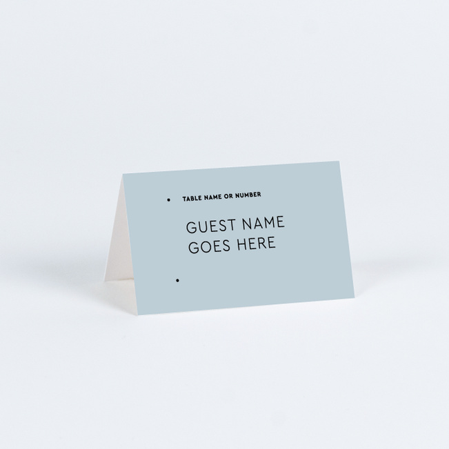 Bold Watermark Wedding Name Cards & Place Cards - Blue