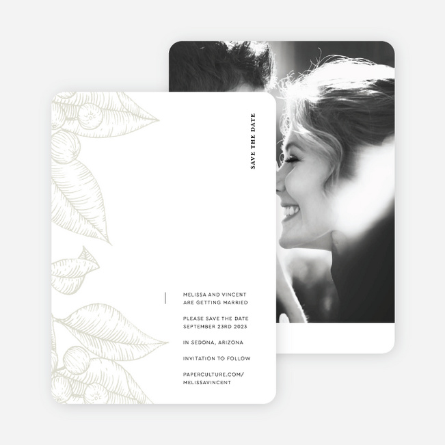 Fresh Beginnings Save the Date Cards - Beige