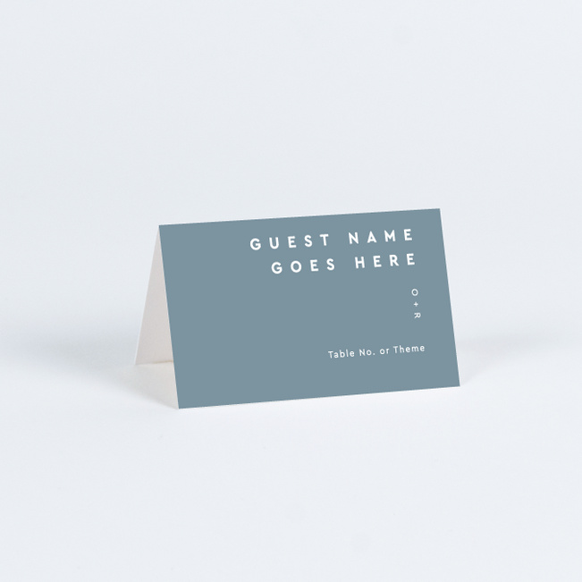 All Lined Up Wedding Name Cards & Place Cards - Blue