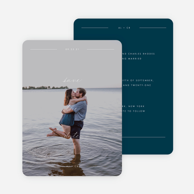 Grand Statement Save the Date Cards - Blue