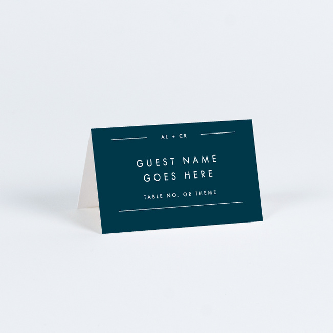 Grand Statement Wedding Name Cards & Place Cards - Blue
