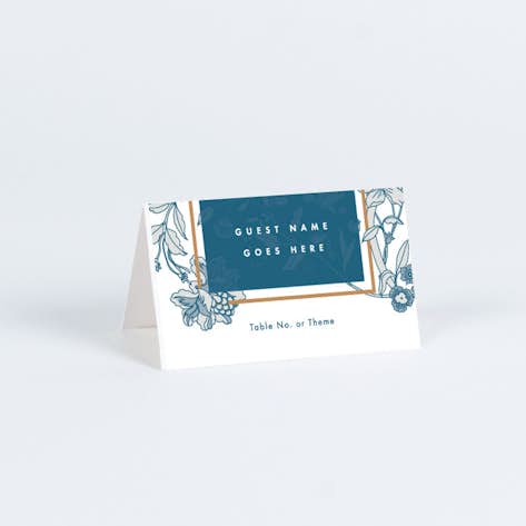 Waltz - Customizable Place Cards in Blue by Jula Paper Co..