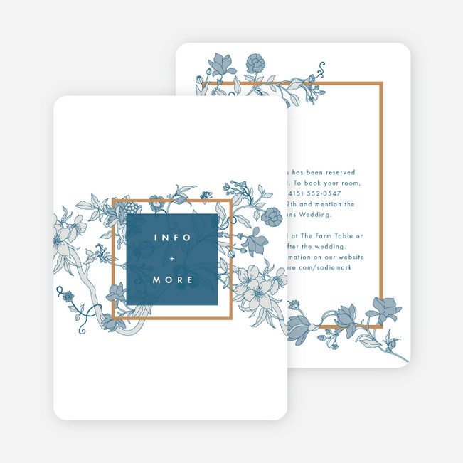 Nature’s Bounty Wedding Information Cards - Blue