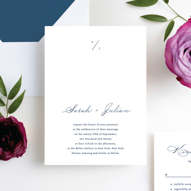 A Classy Affair Wedding Invitation Suites - Blue