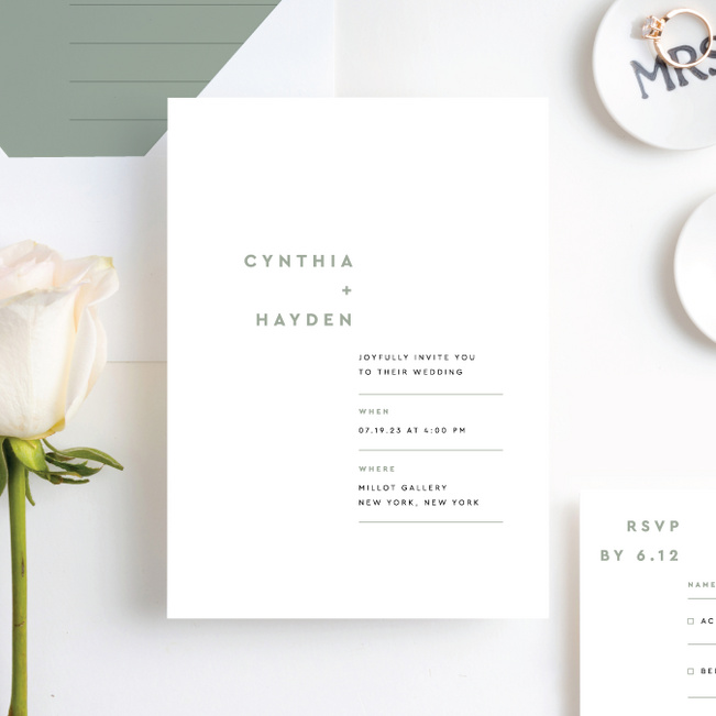 Perfectly Balanced Wedding Invitation Suites - Green