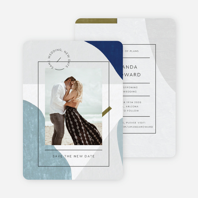 Moving Shapes Wedding Change of Event Cards - Multi