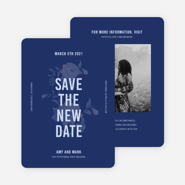 Rosy Outlook Change of Event Cards - Blue