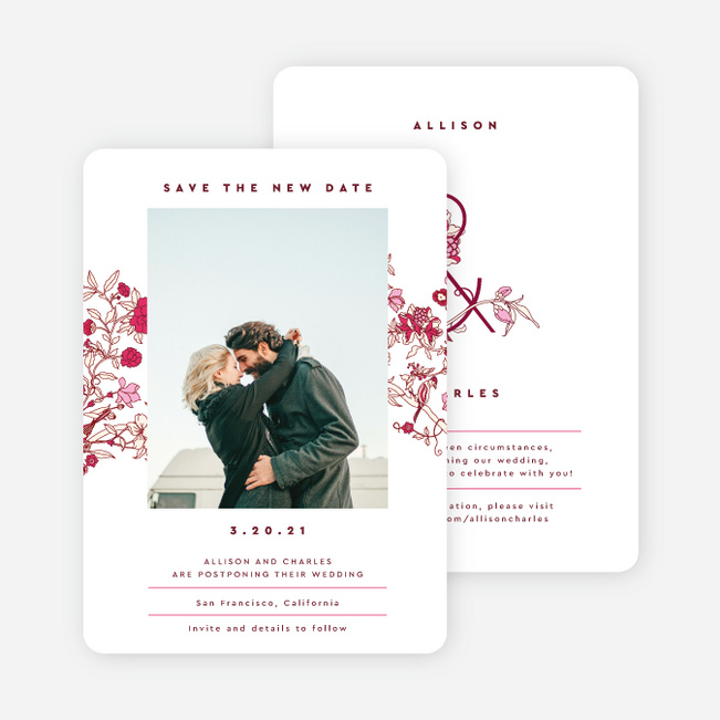Summer of Love Postponement Cards - Pink