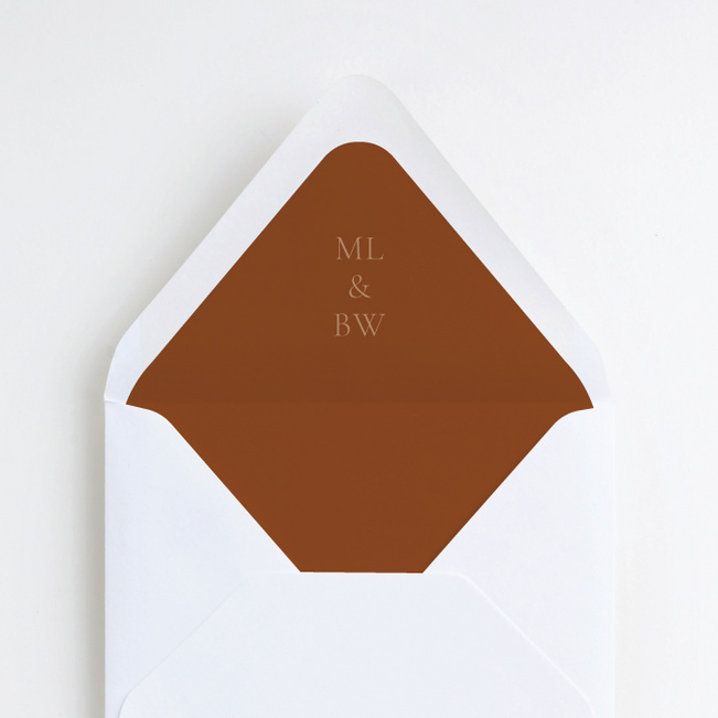 Artisanal Vibes Wedding Envelope Liners - Brown