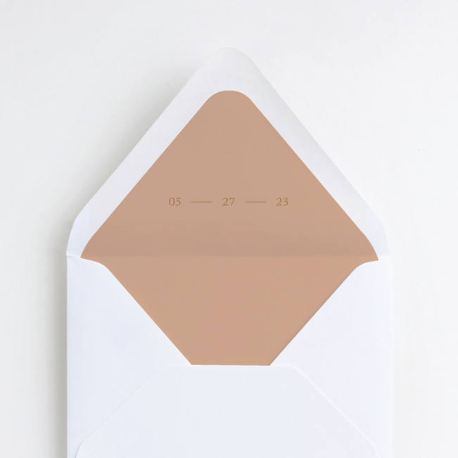 Contemporary Union Wedding Envelope Liners - Brown
