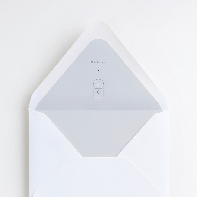 Devotion Wedding Envelope Liners - Gray
