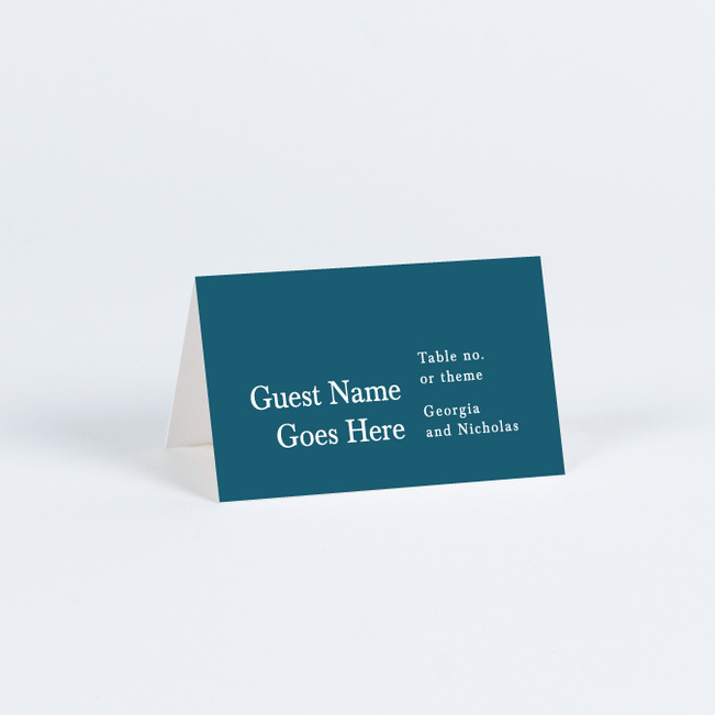 All is Clear Wedding Name Cards & Place Cards - Blue