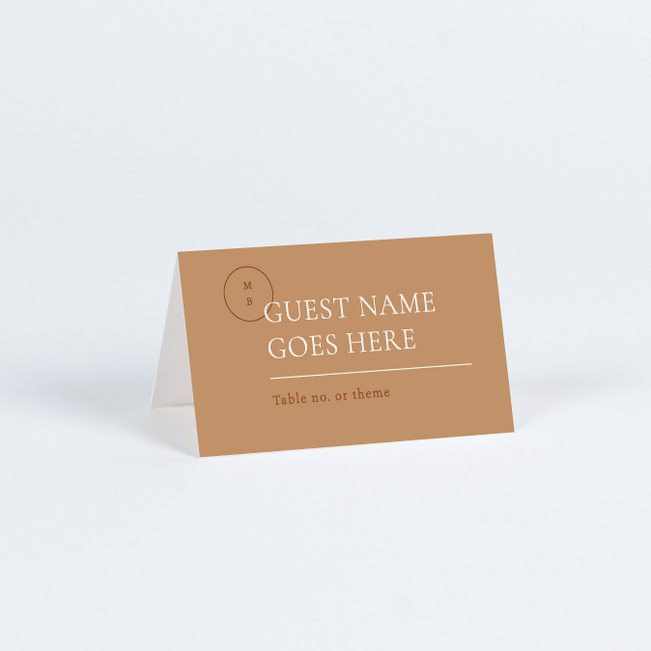Artisanal Vibes Wedding Name Cards & Place Cards - Brown