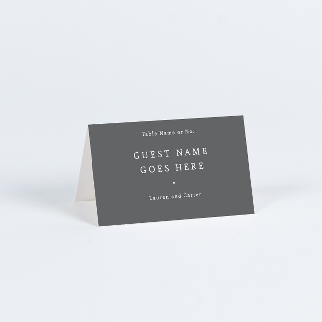 Devotion Wedding Name Cards & Place Cards - Gray