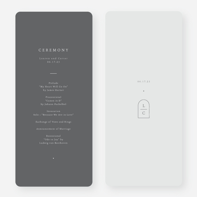 Devotion Wedding Programs - Gray