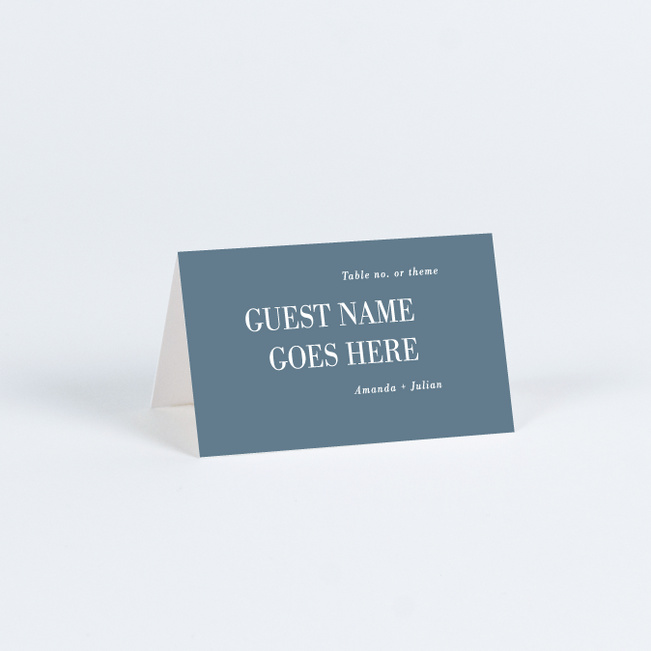 Two to Tango Wedding Name Cards & Place Cards - Blue