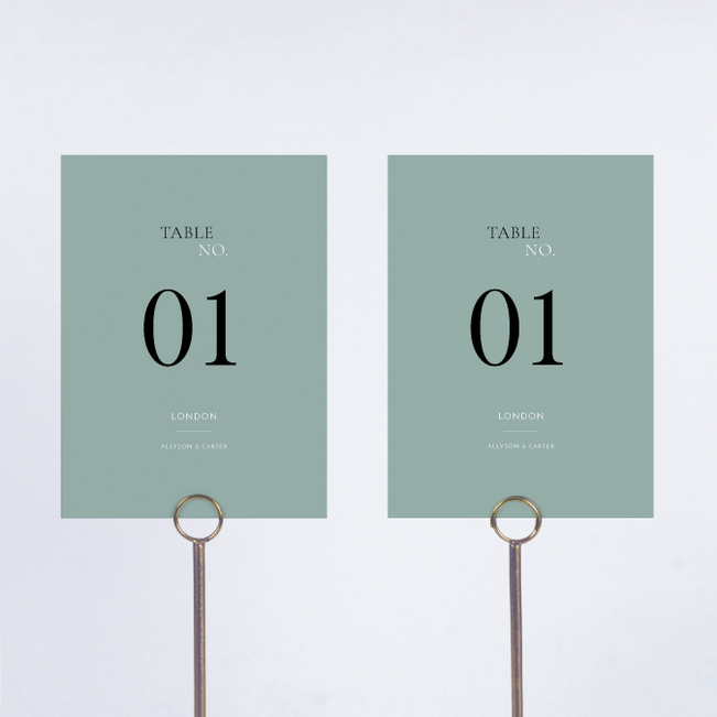 All that Matters Wedding Table Cards - Green