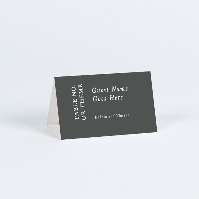Emerging Union Wedding Name Cards & Place Cards - Gray