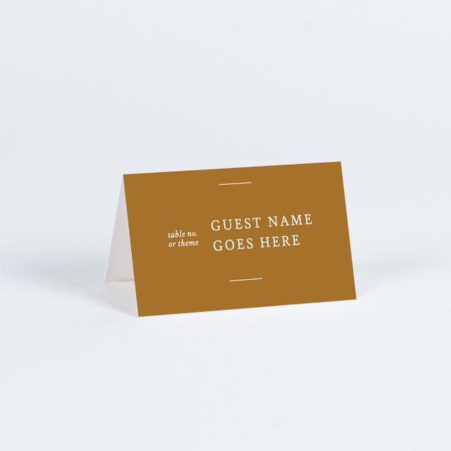 Road to Happiness Wedding Name Cards & Place Cards - Yellow