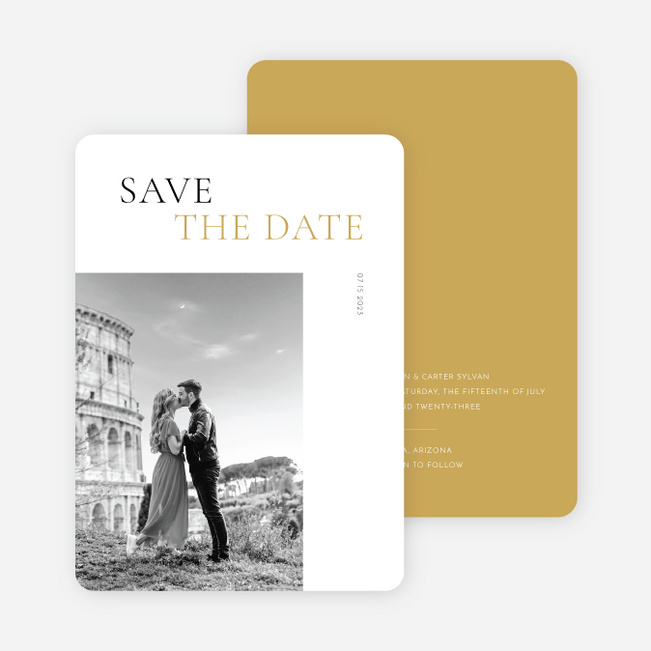 All that Matters Save the Date Cards - Yellow