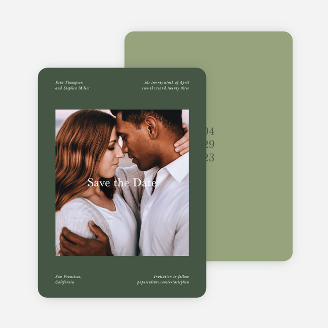 All Together Now Save the Date Cards - Green