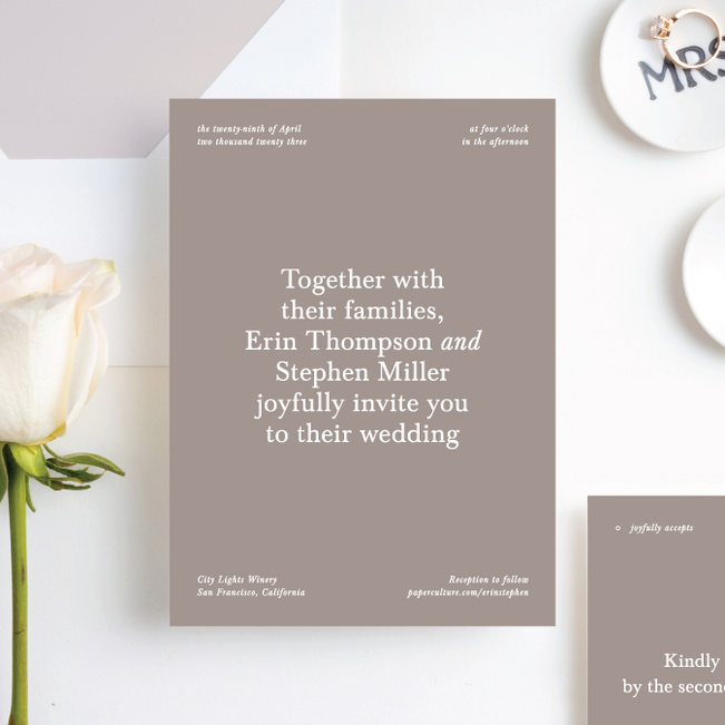 All Together Now Wedding Invitation Suites - Brown