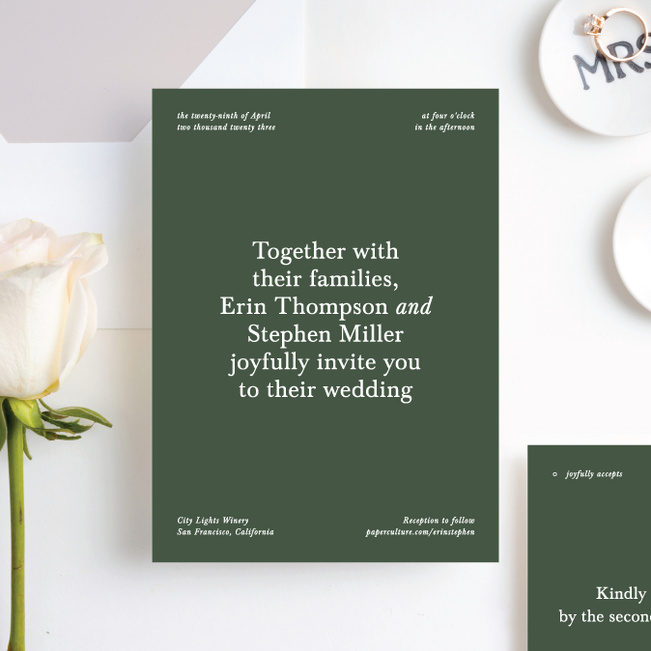 All Together Now Wedding Invitation Suites - Green