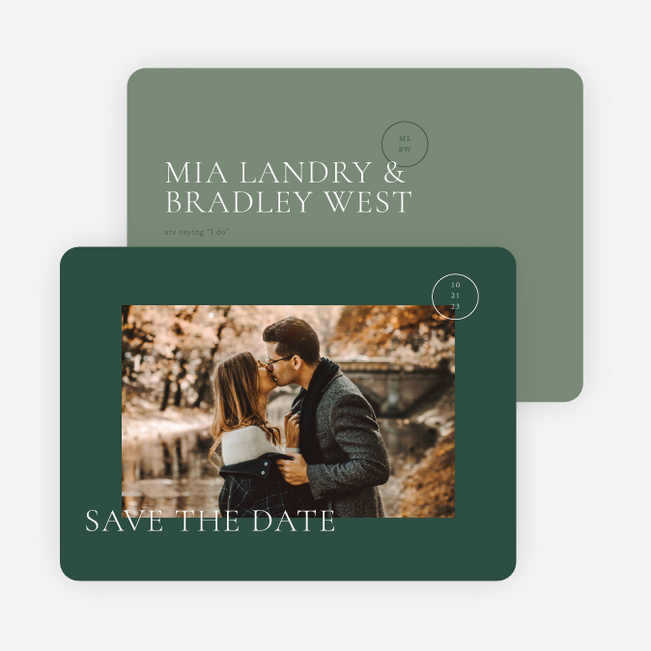 Artisanal Vibes Save the Date Cards - Green
