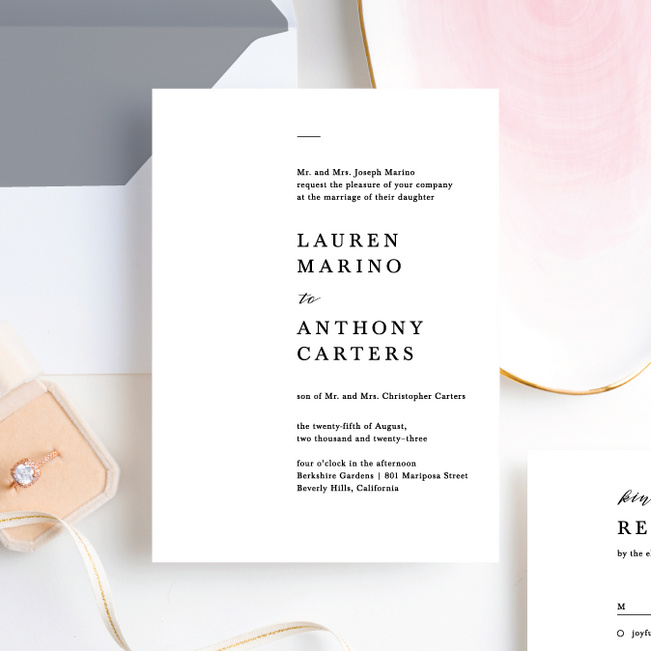 Dash of Sophistication Wedding Invitation Suites - White