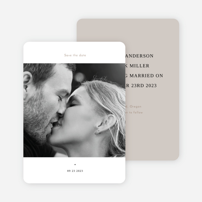 Familiar Yet New Save the Date Cards - Brown