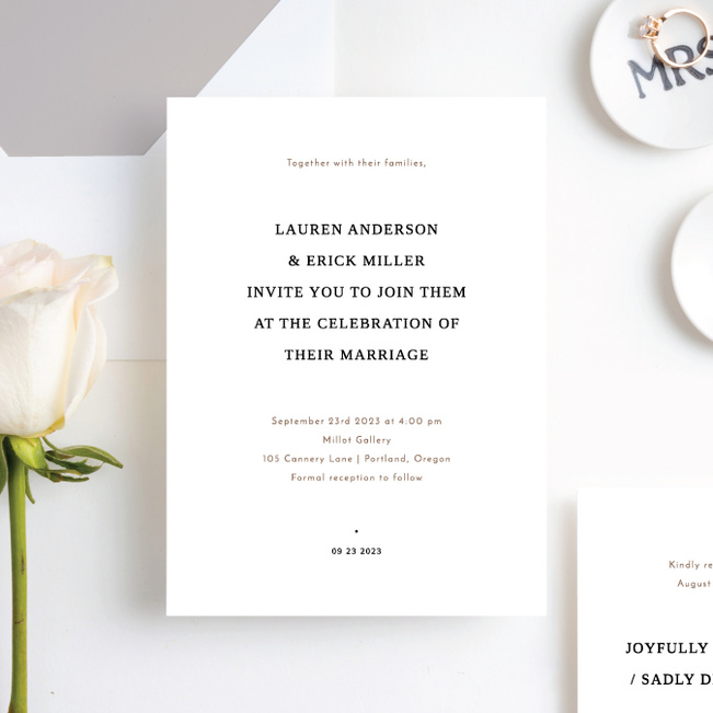 Familiar Yet New Wedding Invitation Suites - Brown