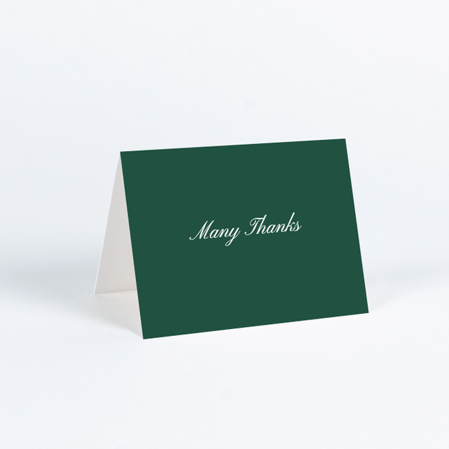 Lovely Classic Wedding Thank You Cards - Green