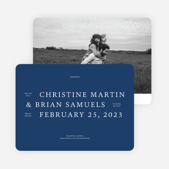 Road to Happiness Save the Date Cards - Blue