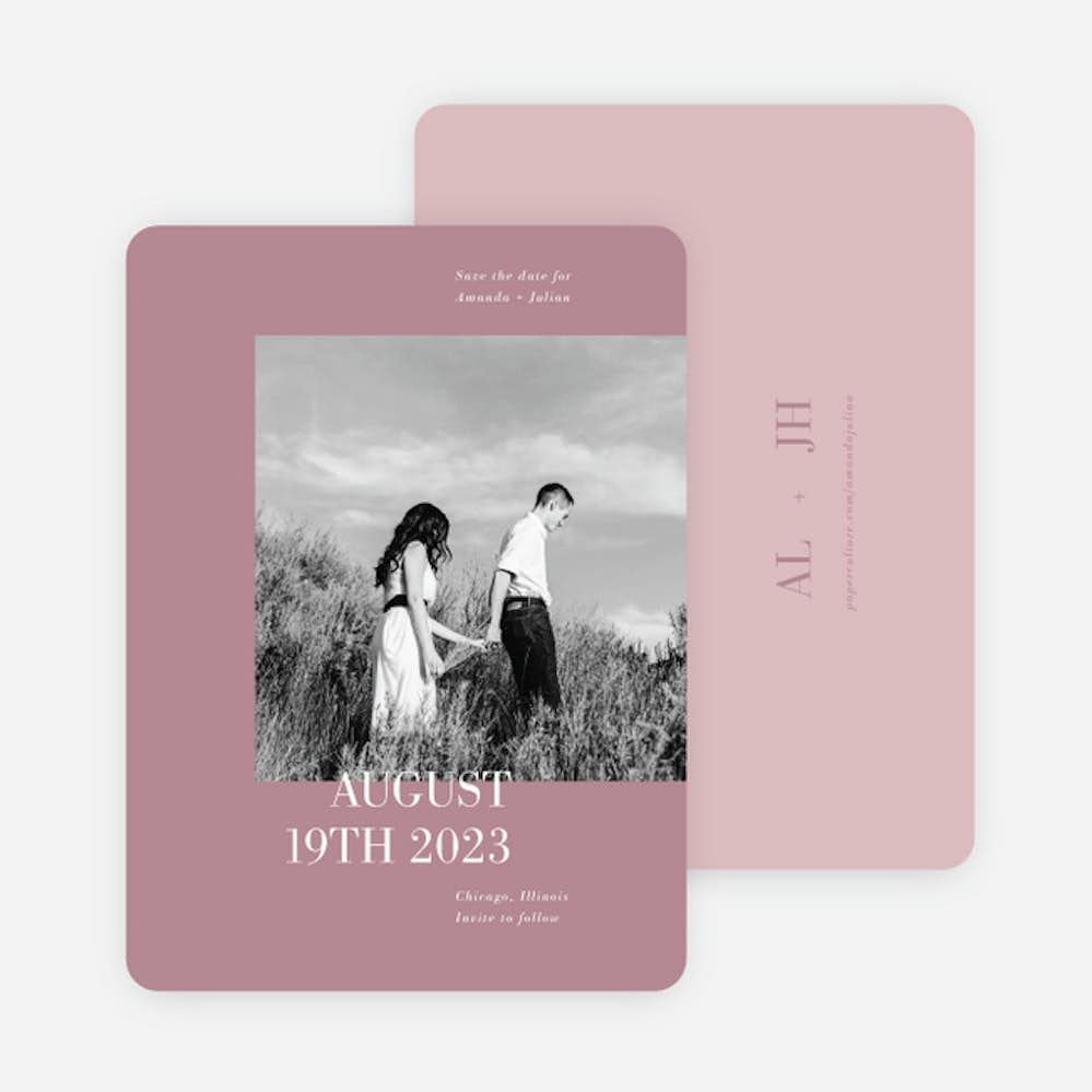 Rustic Chic Save The Date Photo Card - Create&Capture