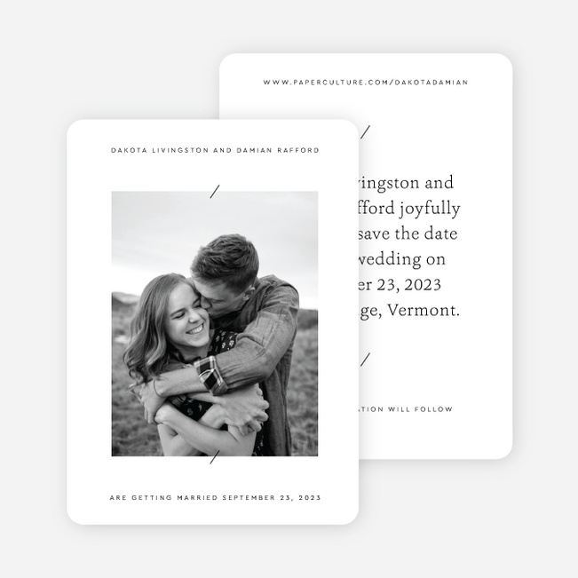 Beautiful Beginning Save the Date Cards - White