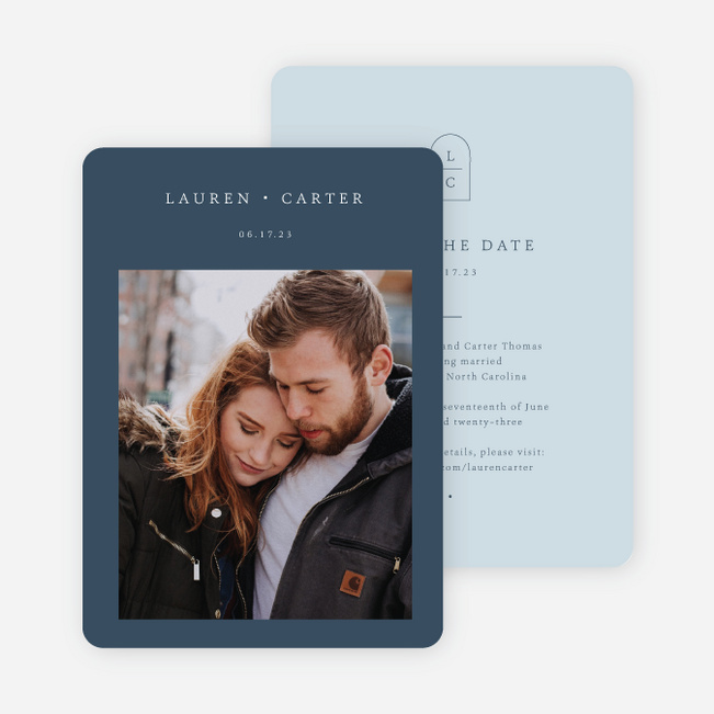 Devotion Save the Date Cards - Blue