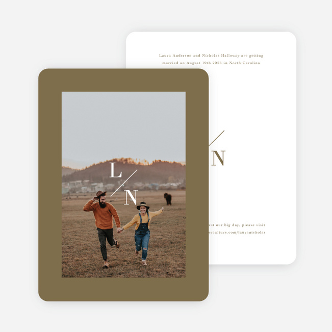 Perfect Fit Save the Date Cards - Green