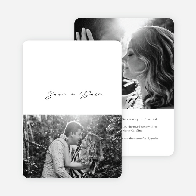 Sincerity Save the Date Cards - White