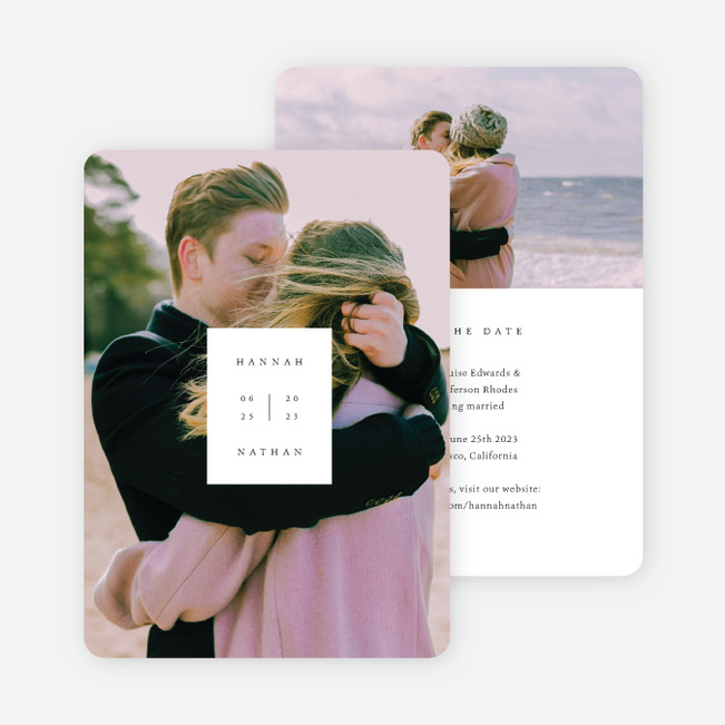 Tried and True Save the Date Cards - White