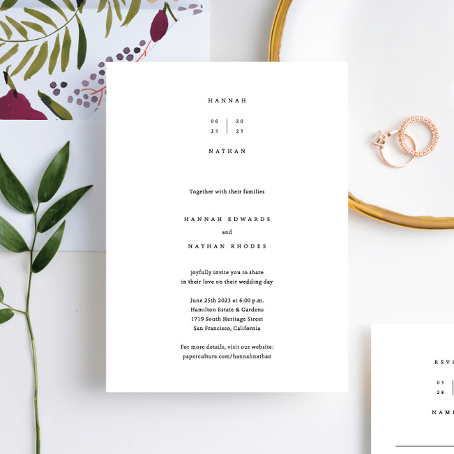Tried and True Wedding Invitation Suites - White