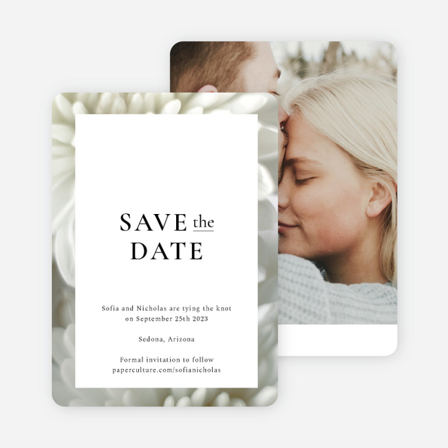 Tenderness Save the Date Cards - White