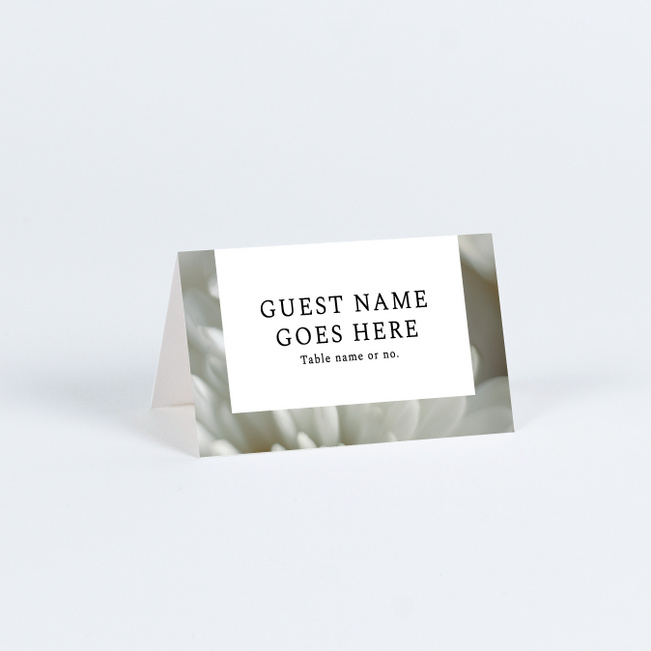 Tenderness Wedding Name Cards & Place Cards - White
