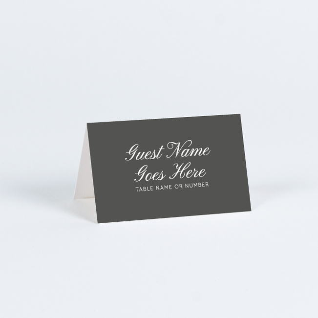 Lovely Classic Wedding Name Cards & Place Cards - Gray