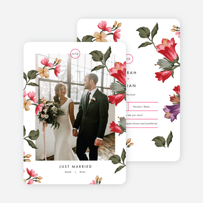 Enchanting Blooms Wedding Announcements - Multi